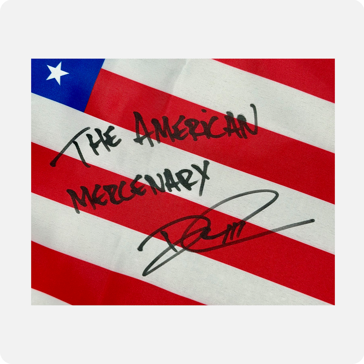 Daniel Corbett III Signed 18x30" American Flag